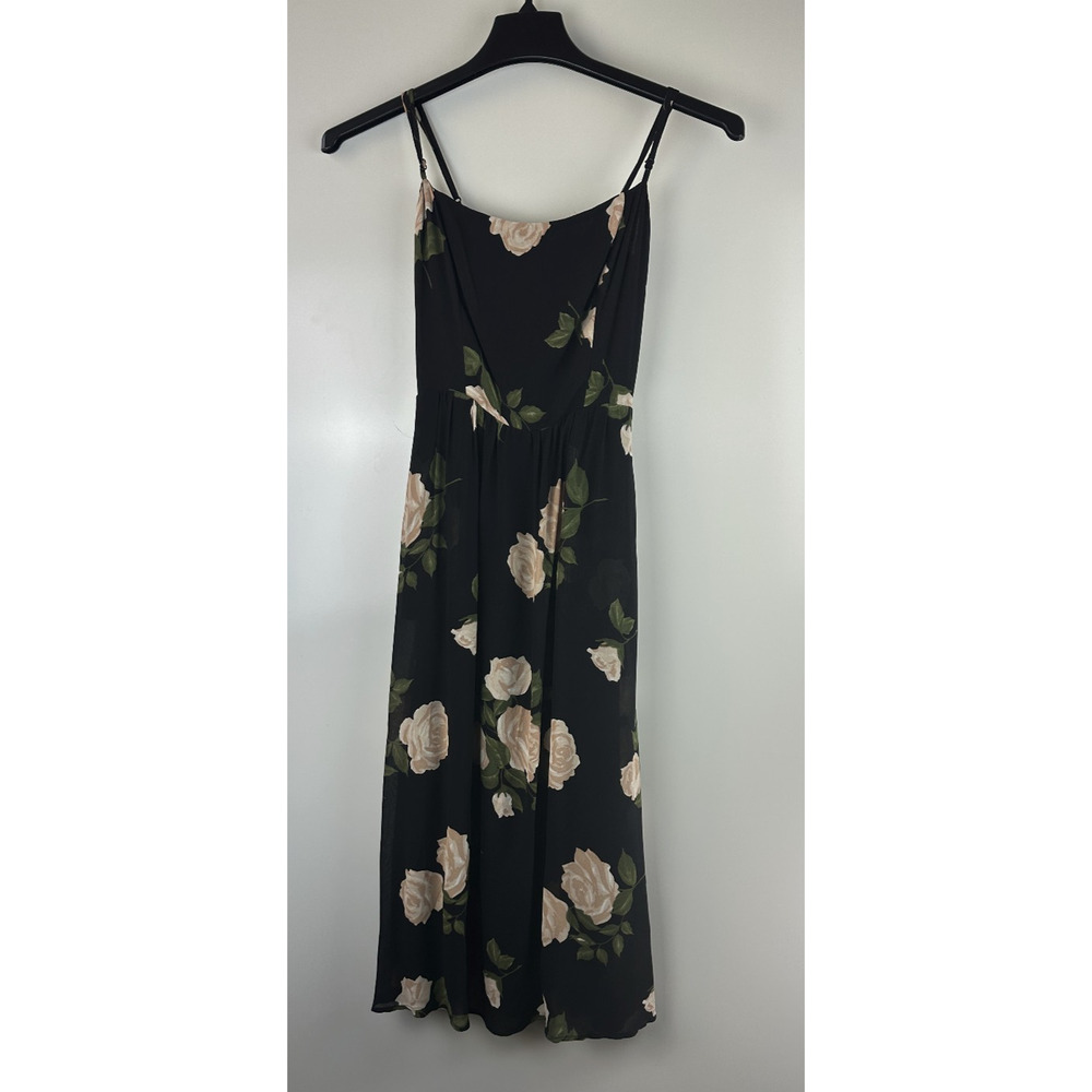 Reformation Rosehip Fit & Flare Floral Dress Lined Pockets Crepe Smocked Size 2 - Picture 2 of 11